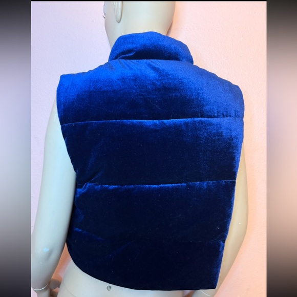Windsor Navy Velvet Puffer Vest | NWT | Size Small | Cozy Chic - Picture 10 of 11
